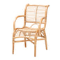 Modern Bohemian Natural Rattan Lounge Chair