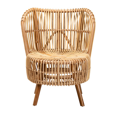 Modern Rattan Lounge Chair - Brown Comfort & Style