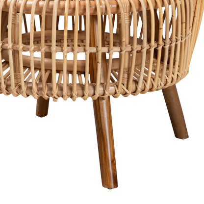 Modern Rattan Lounge Chair - Brown Comfort & Style