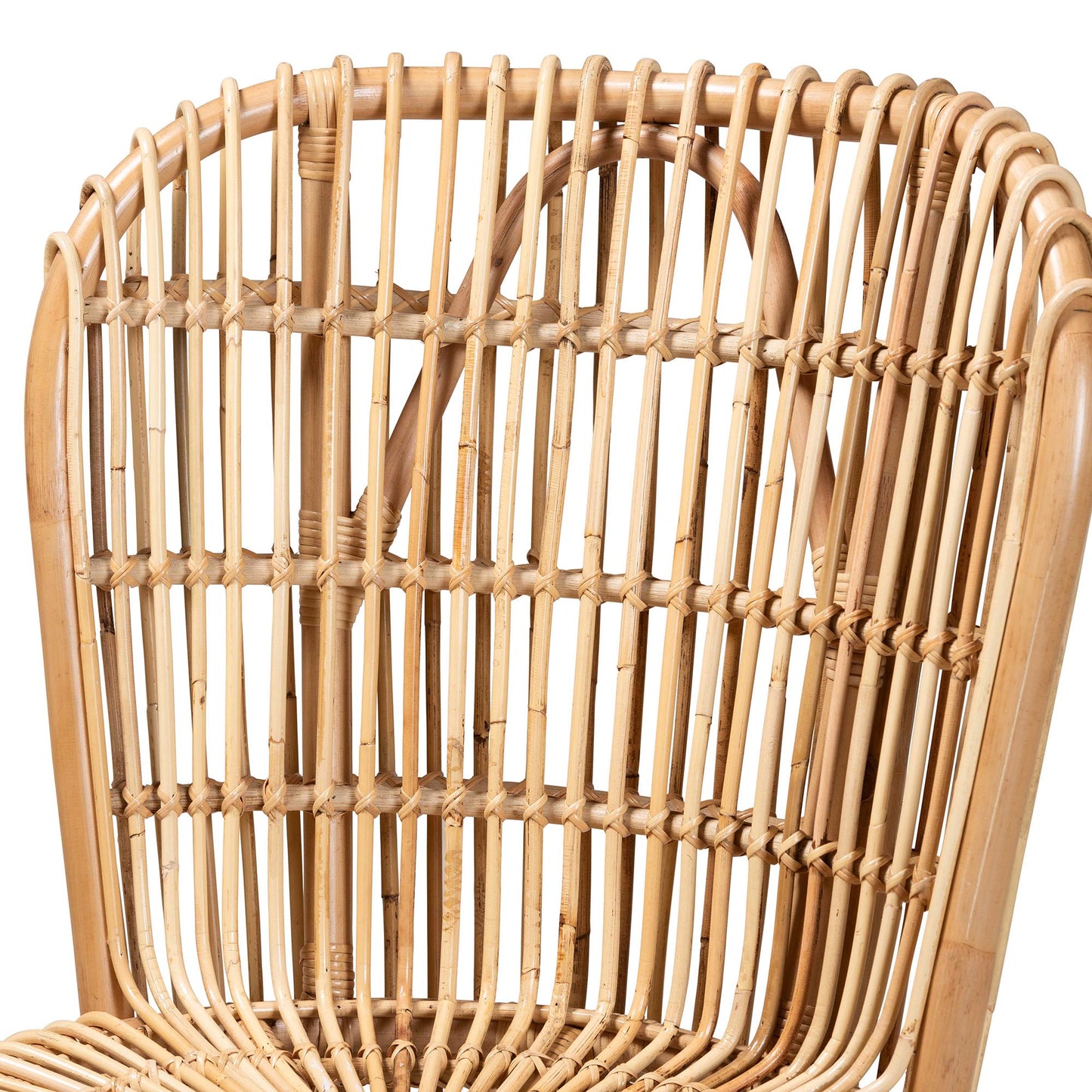 Modern Rattan Lounge Chair - Brown Comfort