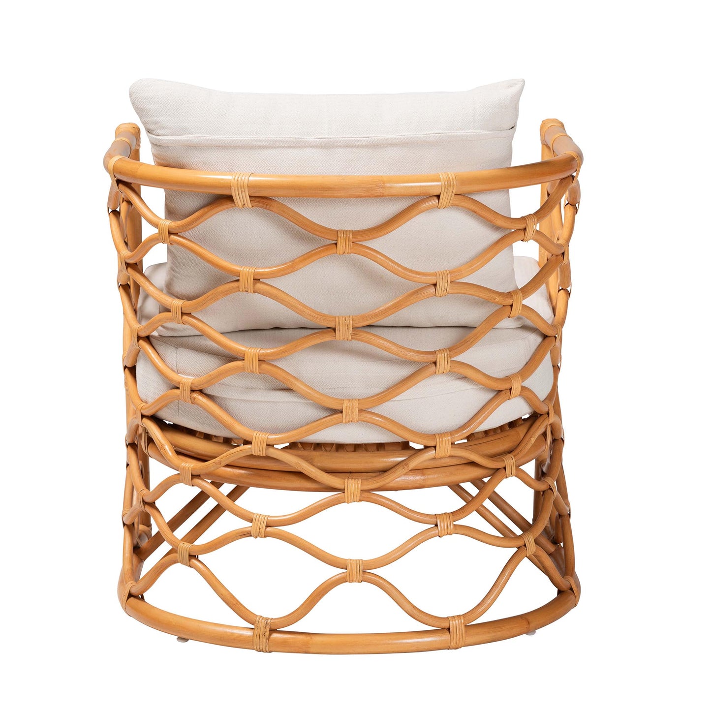Honey Rattan Armchair - 26" W x 26.8" D x 26" H