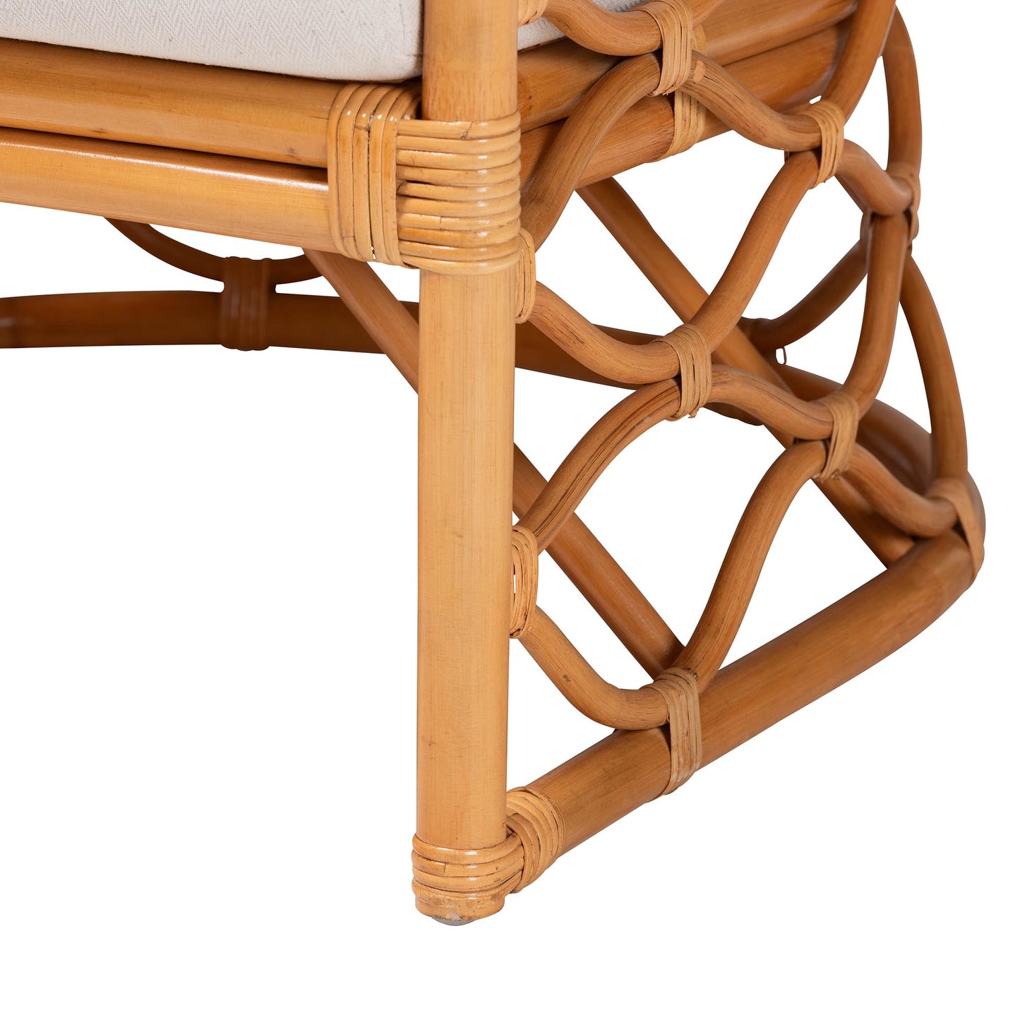 Honey Rattan Armchair - 26" W x 26.8" D x 26" H