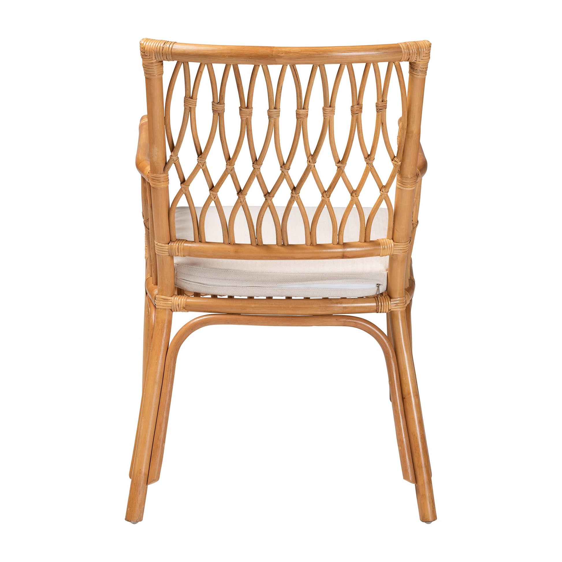 Honey Rattan Armchair - Relaxing Bedroom Seating for Living Room
