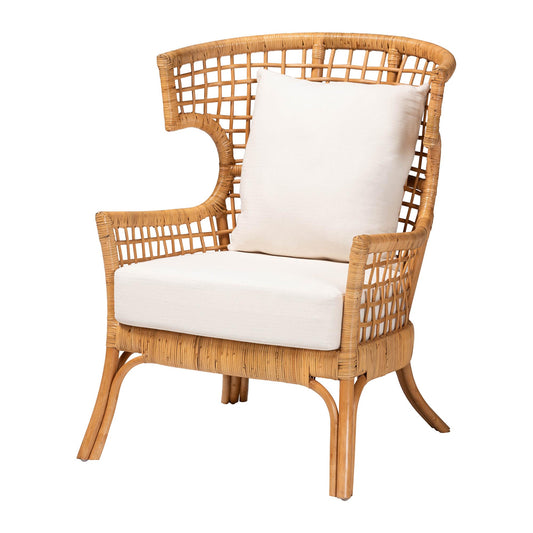 Bohemian Light Honey Rattan Arm Chair