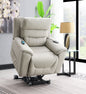 Marsha Light Gray Silicone Leatherette Power Recliner w/Lift & Massage