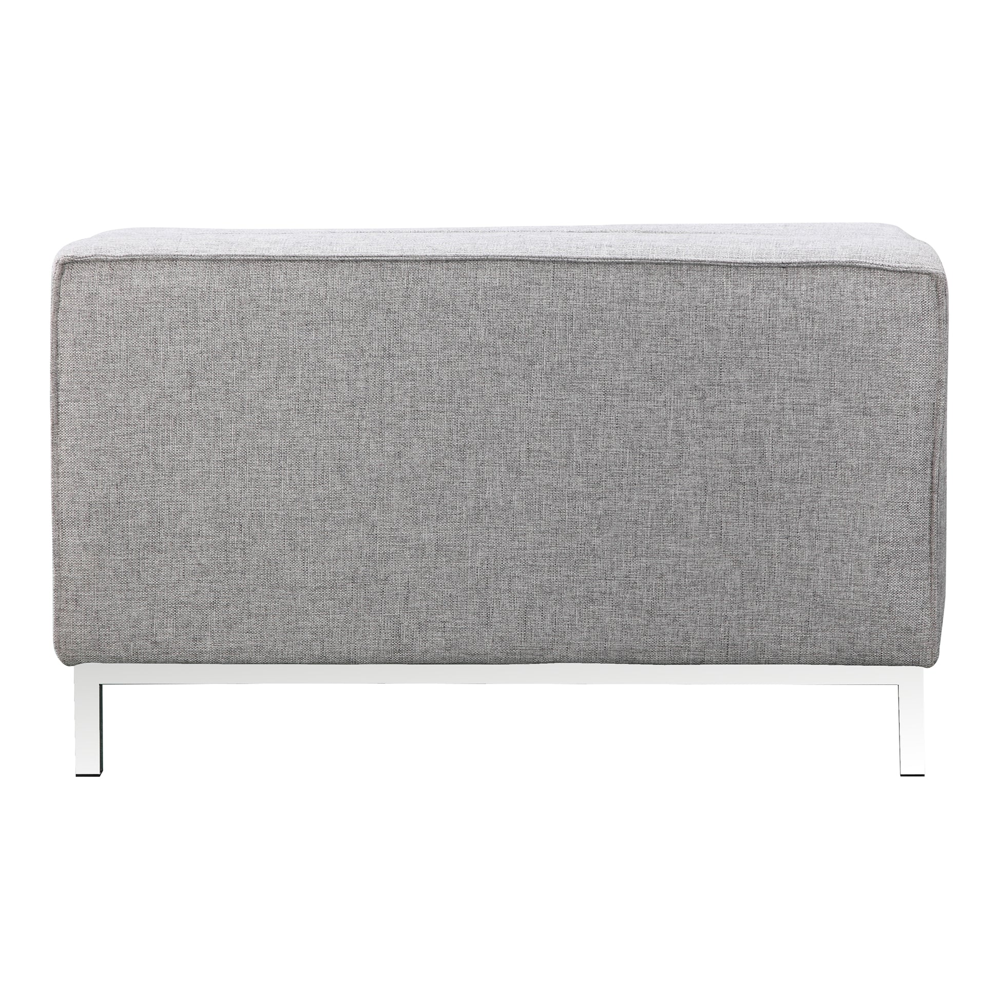Grey Fabric Storage Ottoman with Wood Frame - 40" x 37"