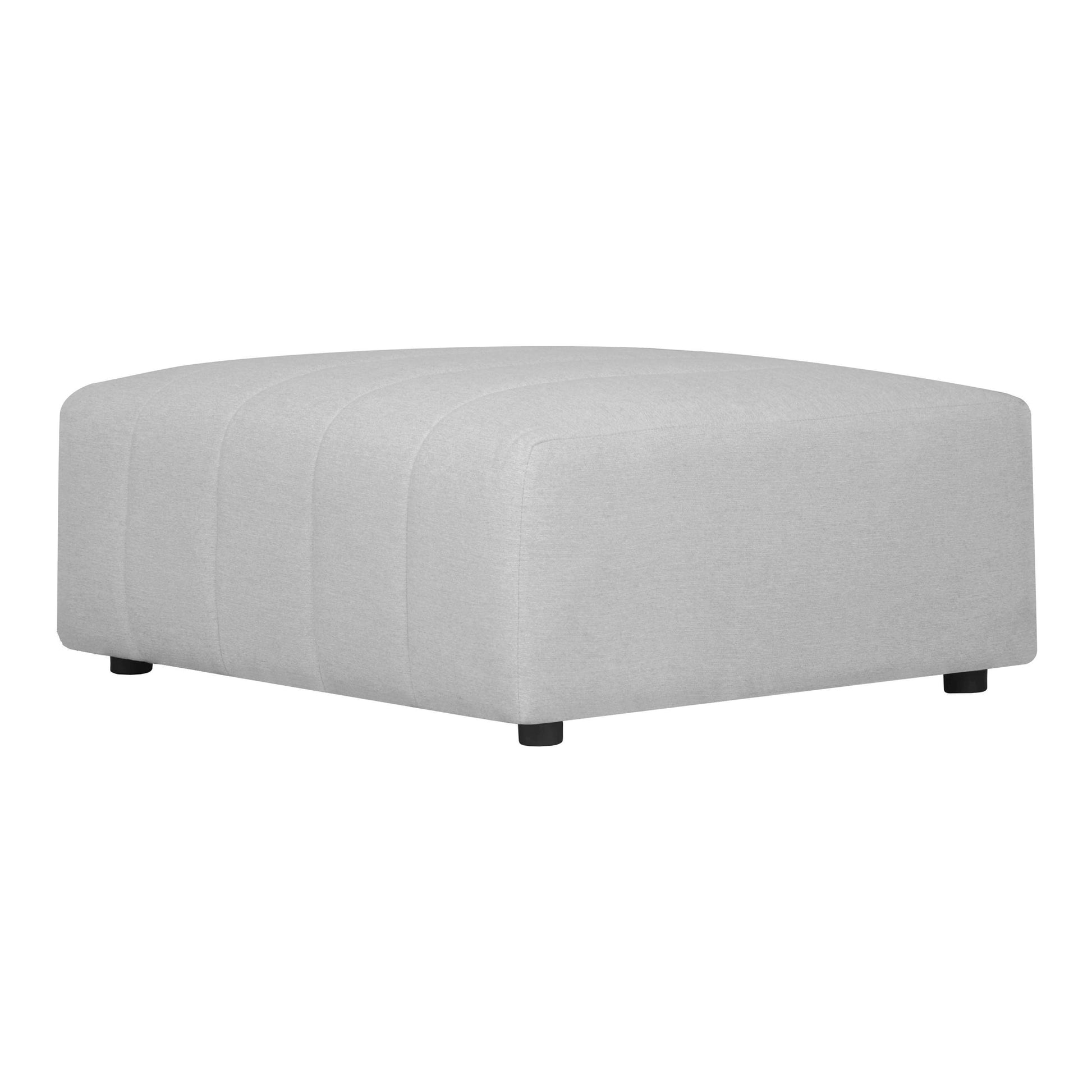 Lyric Beige Fabric Ottoman - 41" x 39" for Living Room