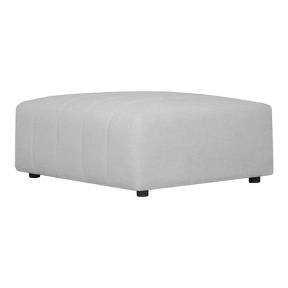 Lyric Beige Fabric Ottoman - 41" x 39" for Living Room