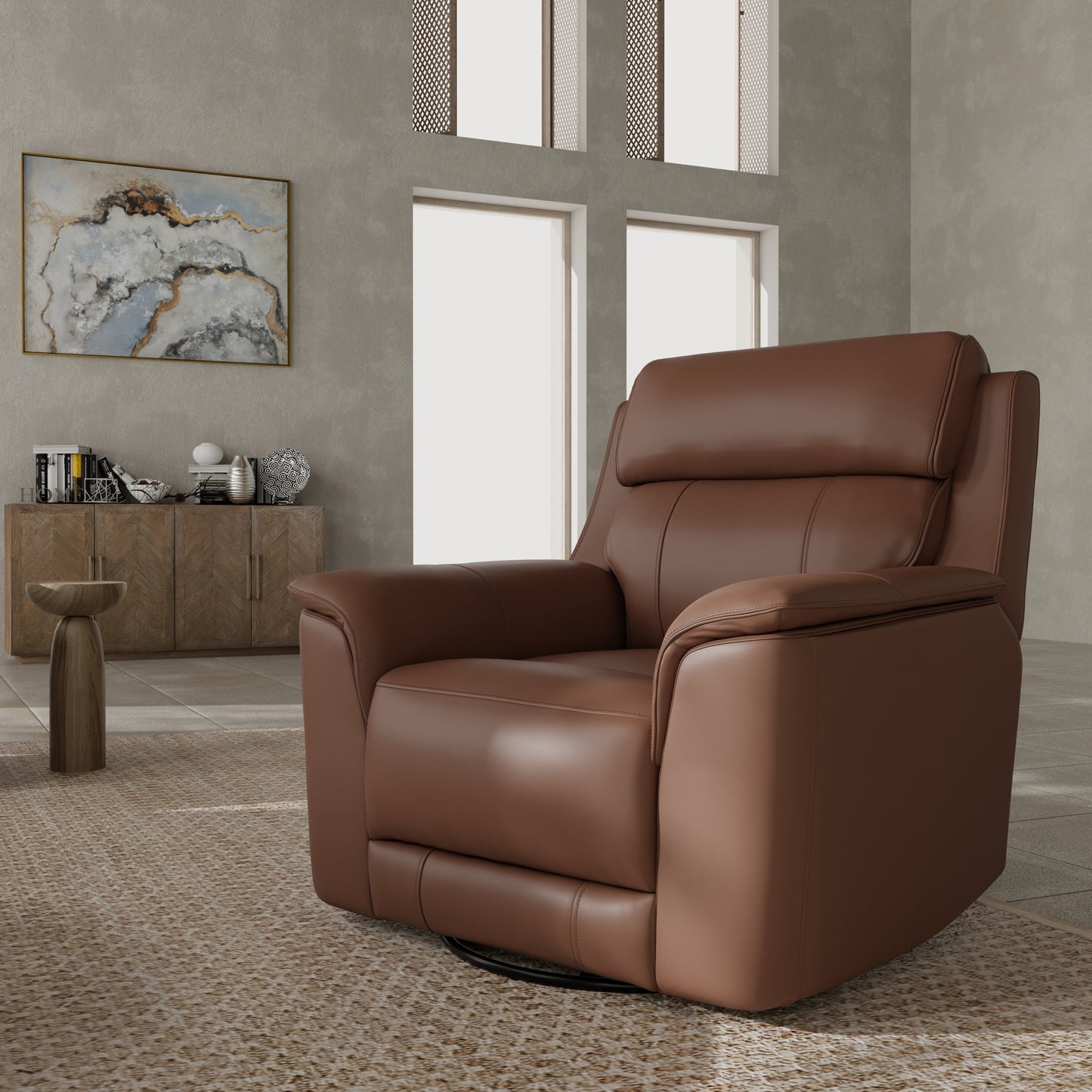 Oslo Manual Glider Recliner in Pecan
