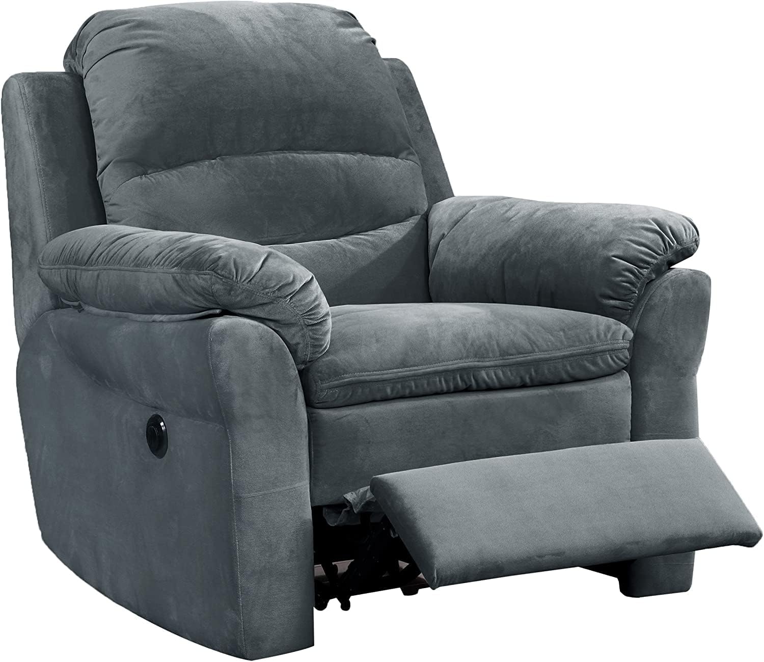 Gray Felix Recliner - Push Button Comfort for Living Room