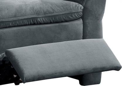 Gray Felix Recliner - Push Button Comfort for Living Room