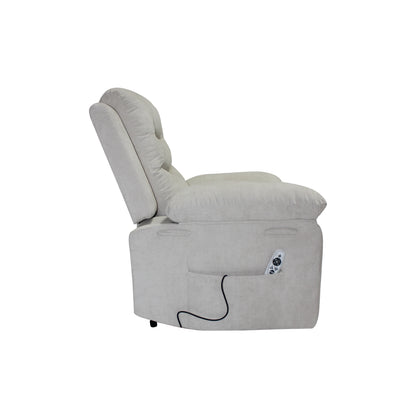 Modern Beige Power Lift Recliner - Smooth, Quiet Comfort