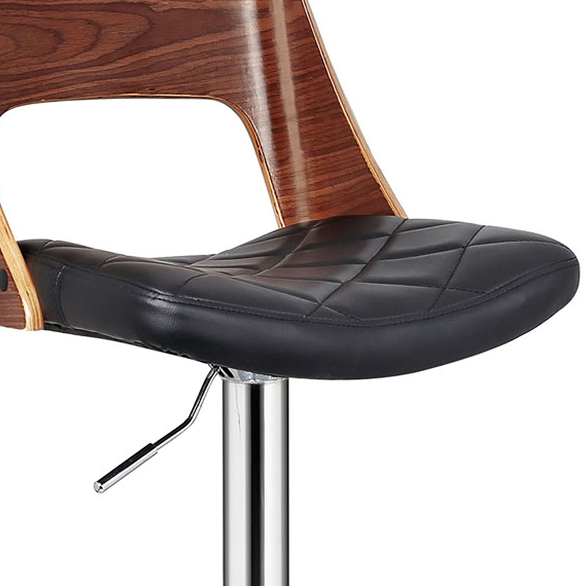 Black Bentwood Barstool - Adjustable Swivel