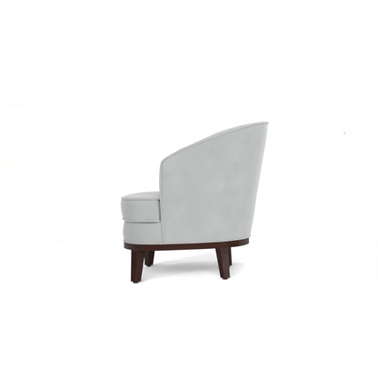 Light Grey Memory Foam Barrel Accent Chair for Living Room Seating