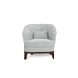 Ava Upholstered Barrel Accent Chair, Light Grey