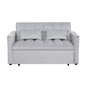 Modern 2-Seater Sofa, 54" Pull-Out Sleeper Sofa Bed for Living Room, Light Grey