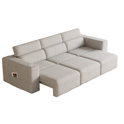 3 Seats Power Recliner Sofa with Wireless Charging and Remote Control, Modern Living Room Furniture for Apartment, Home Theater (Gray)
