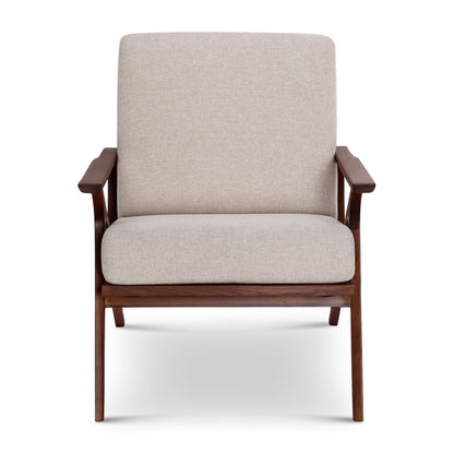 Midcentury Modern Accent Chair in Grey Fabric