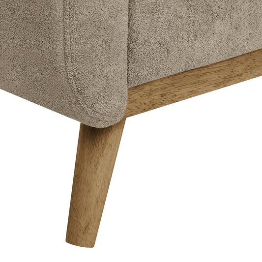 Camel Polyester Loveseat Sofa - 67.7" Wide for Living Room
