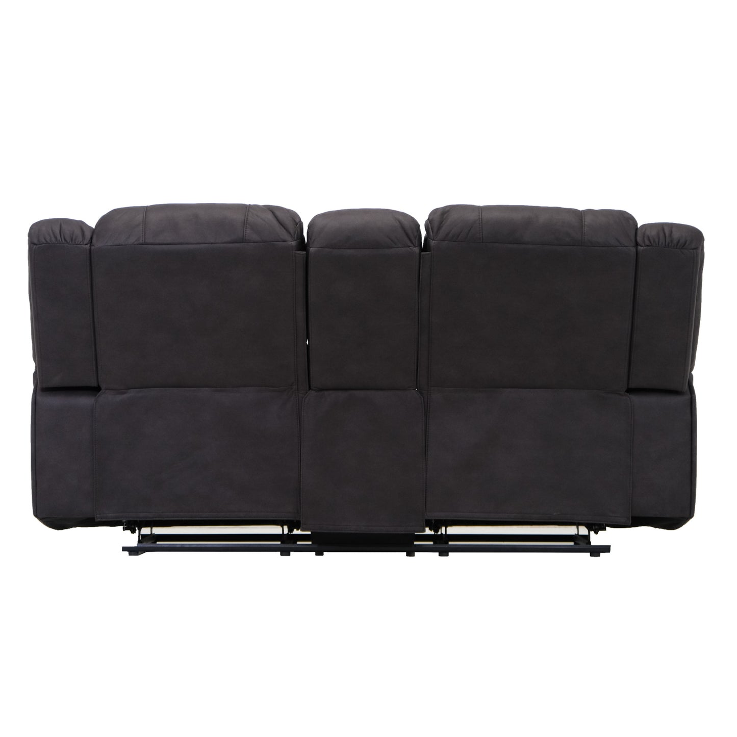 Black Reclining Loveseat with Foam Cushion - 76.5" Wide