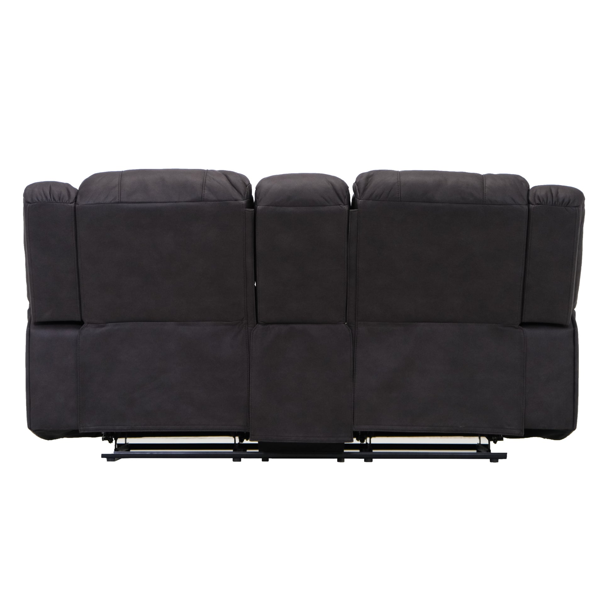 Black Reclining Loveseat with Foam Cushion - 76.5" Wide