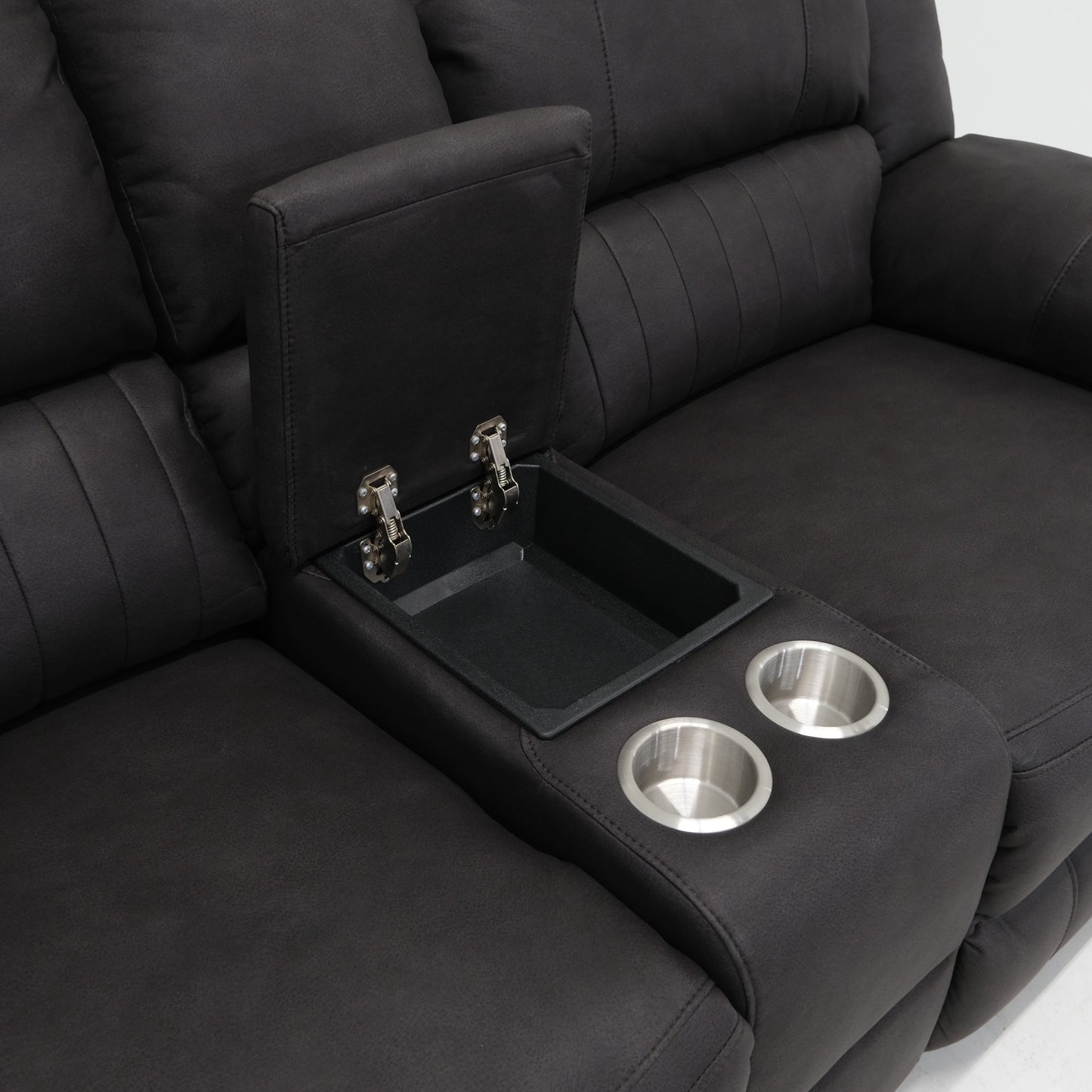 Black Reclining Loveseat with Foam Cushion - 76.5" Wide