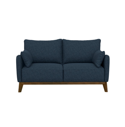 Blue Fabric Loveseat - 53.5" Mid-Century Style