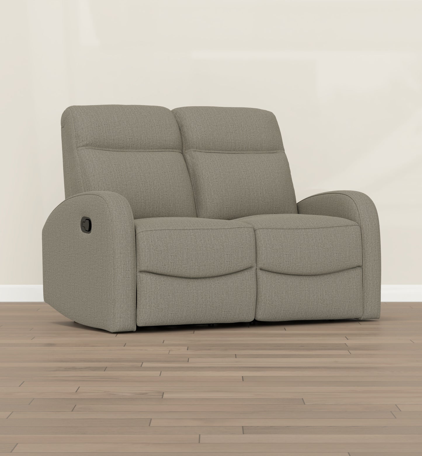 Beige Manual Reclining Loveseat