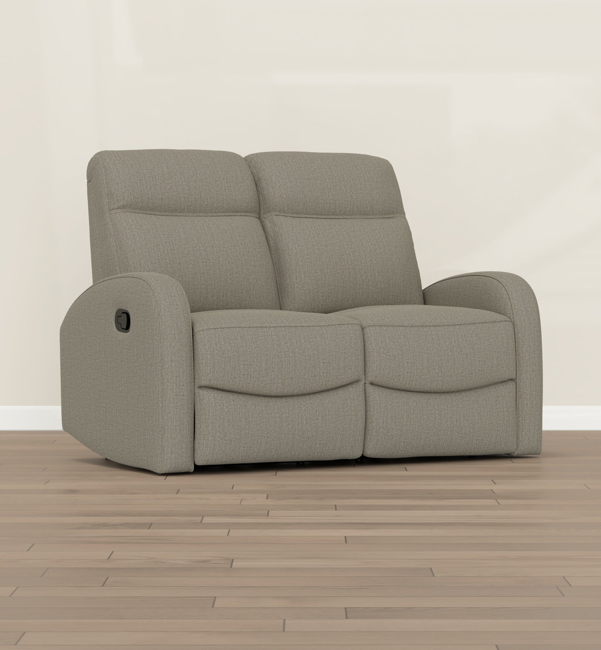 Beige Manual Reclining Loveseat