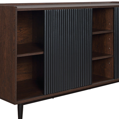 Black Mid-Century Modern Sideboard for Dining Room Storage