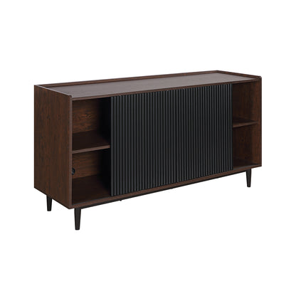 Black Mid-Century Modern Sideboard for Dining Room Storage