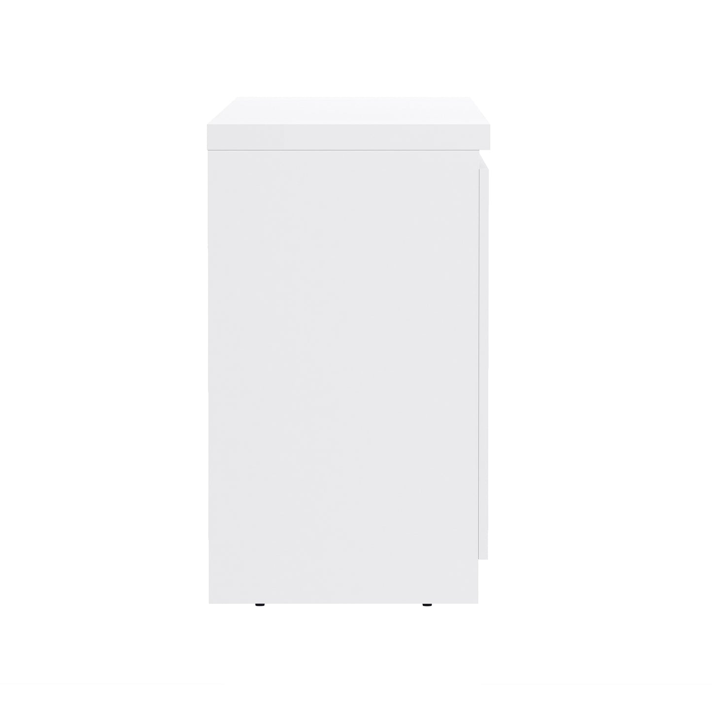 White Particle Board Sideboard for Dining Room Storage