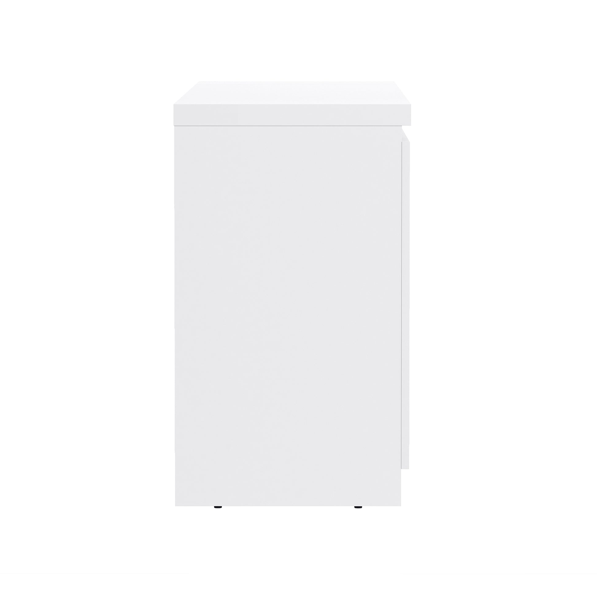 White Particle Board Sideboard for Dining Room Storage