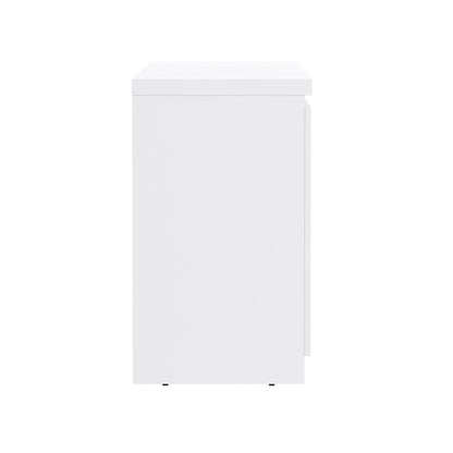 White Particle Board Sideboard for Dining Room Storage