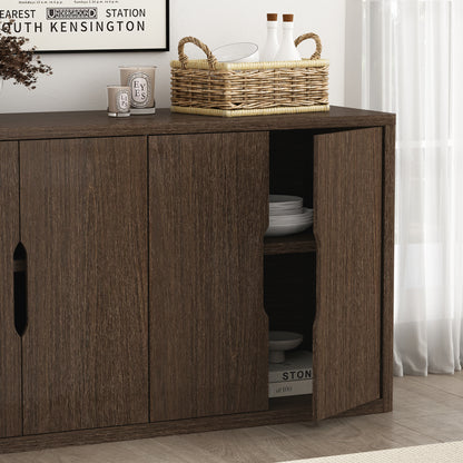 Walnut Sideboard Buffet - 60.1" Storage Server