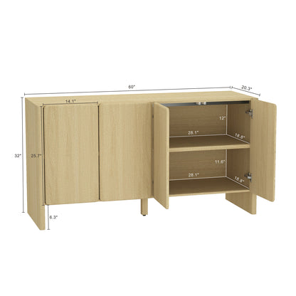Oak Sideboard Buffet Stand - 60" Dining Storage