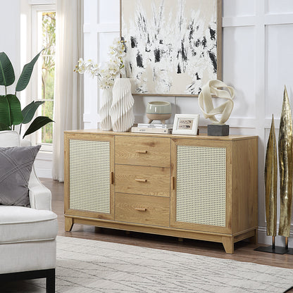 Natural MDF Cane Sideboard - Dining Room Storage