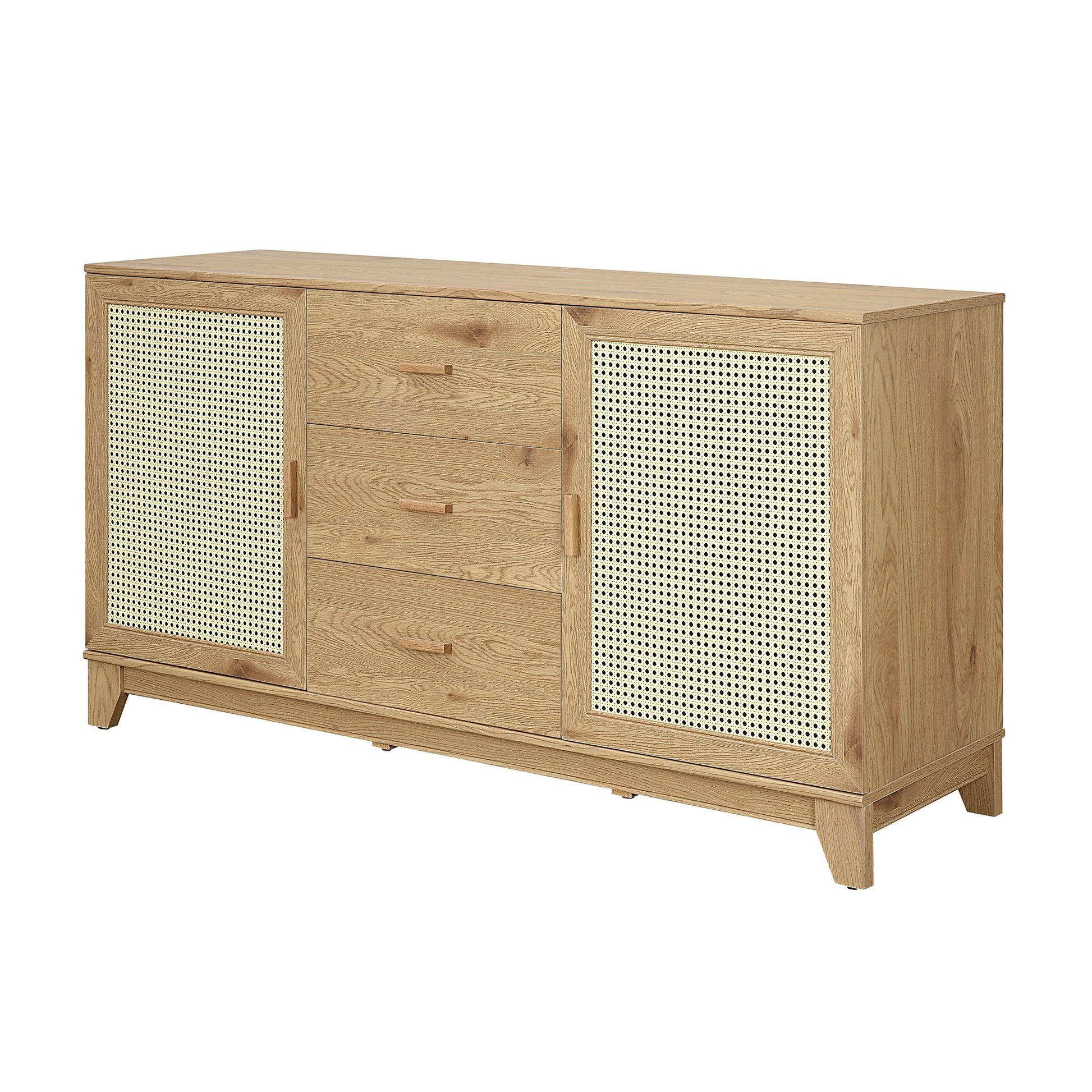 Natural MDF Cane Sideboard - Dining Room Storage