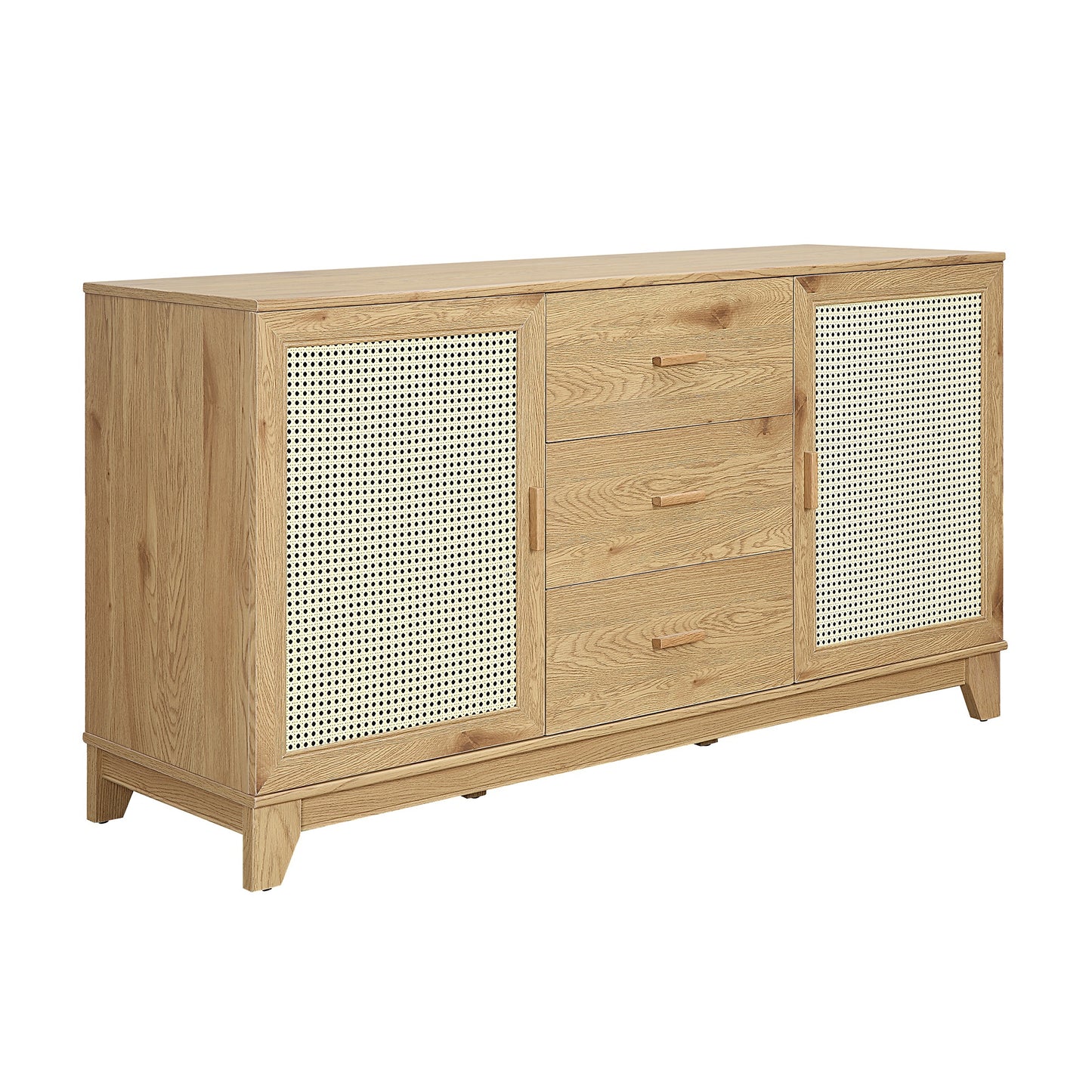 Natural MDF Cane Sideboard - Dining Room Storage