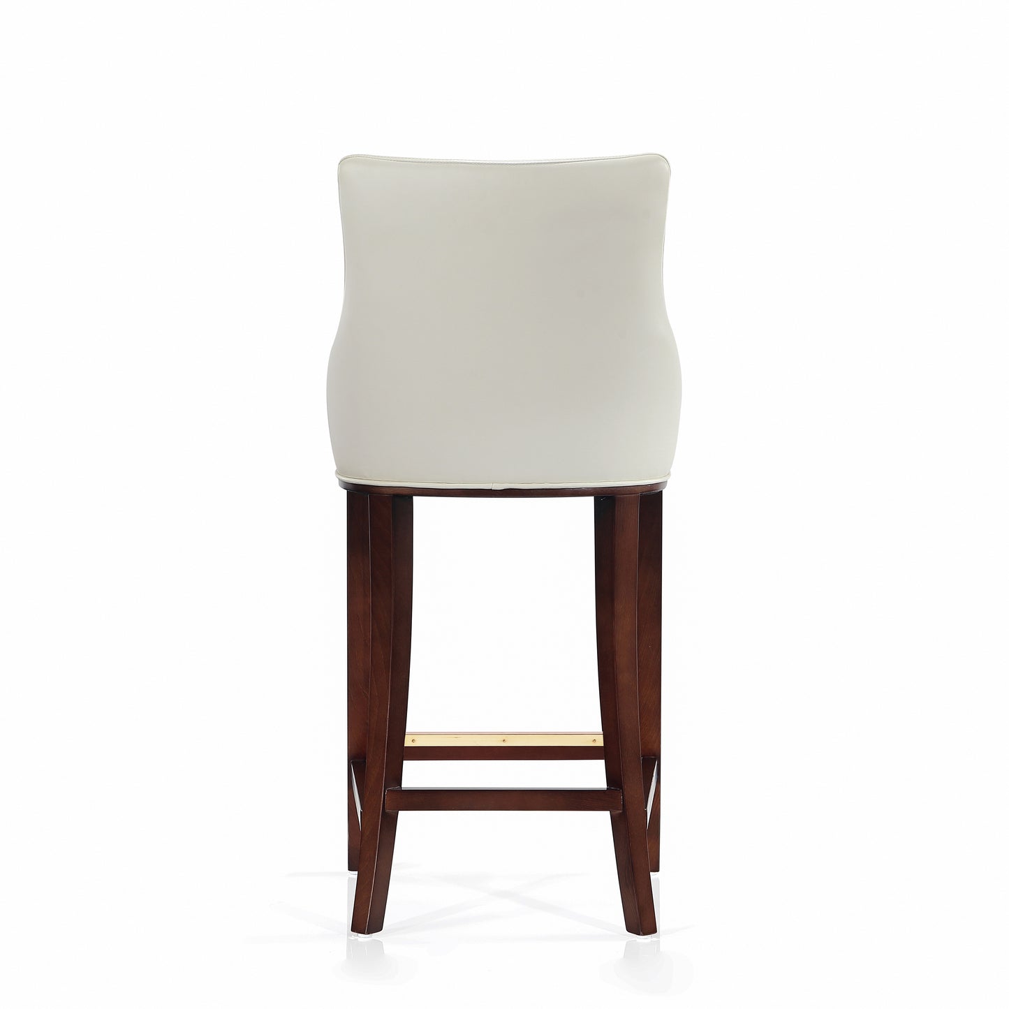 Ivory Wood Barstool - Kitchen Bar Height Seat for Living Room