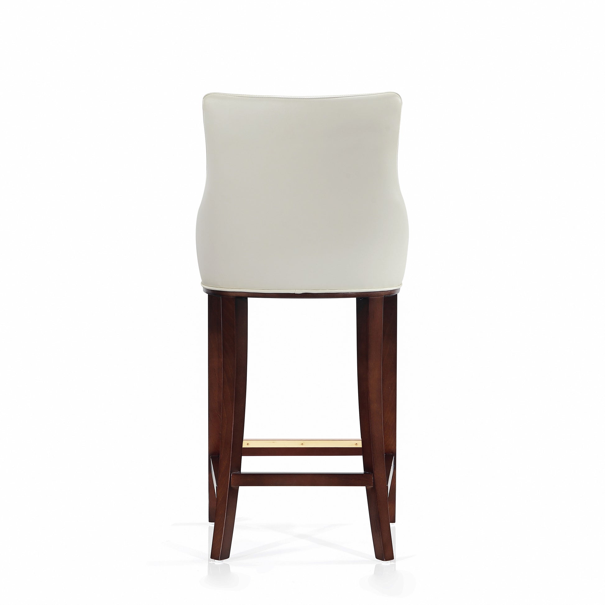 Ivory Wood Barstool - Kitchen Bar Height Seat for Living Room