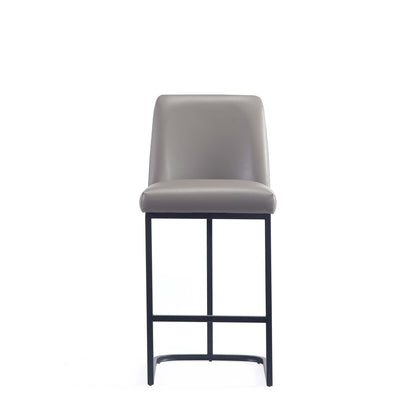 Taupe Leatherette Counter Stool - Bar & Kitchen Seat