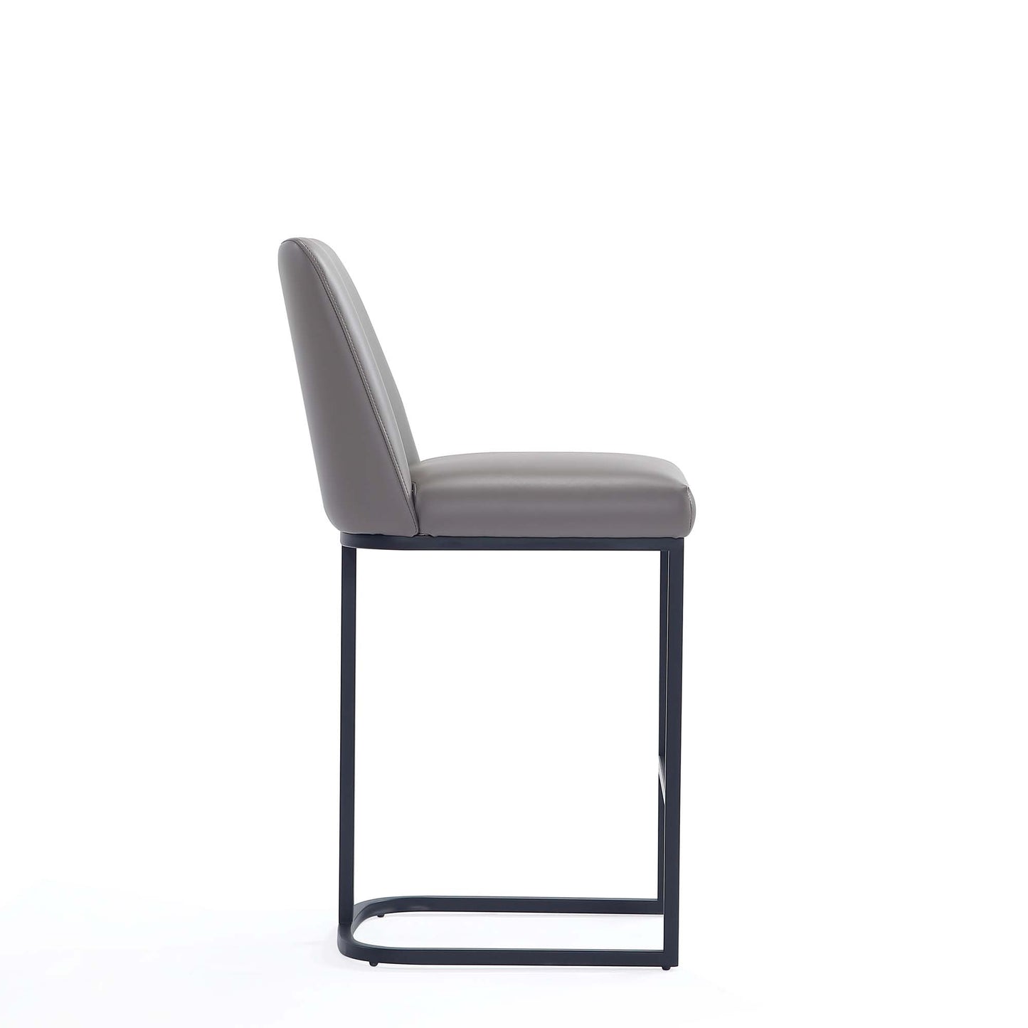 Taupe Leatherette Counter Stool - Bar & Kitchen Seat