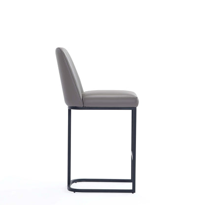 Taupe Leatherette Counter Stool - Bar & Kitchen Seat