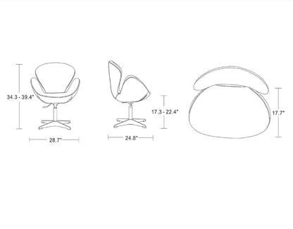 Swivel Lounge Chair in Green - Modern Comfort & Style