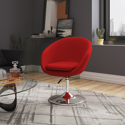 Red Metal Swivel Accent Chair - 26" Living Room Chair