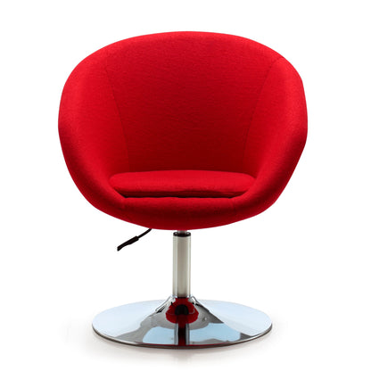 Red Metal Swivel Accent Chair - 26" Living Room Chair