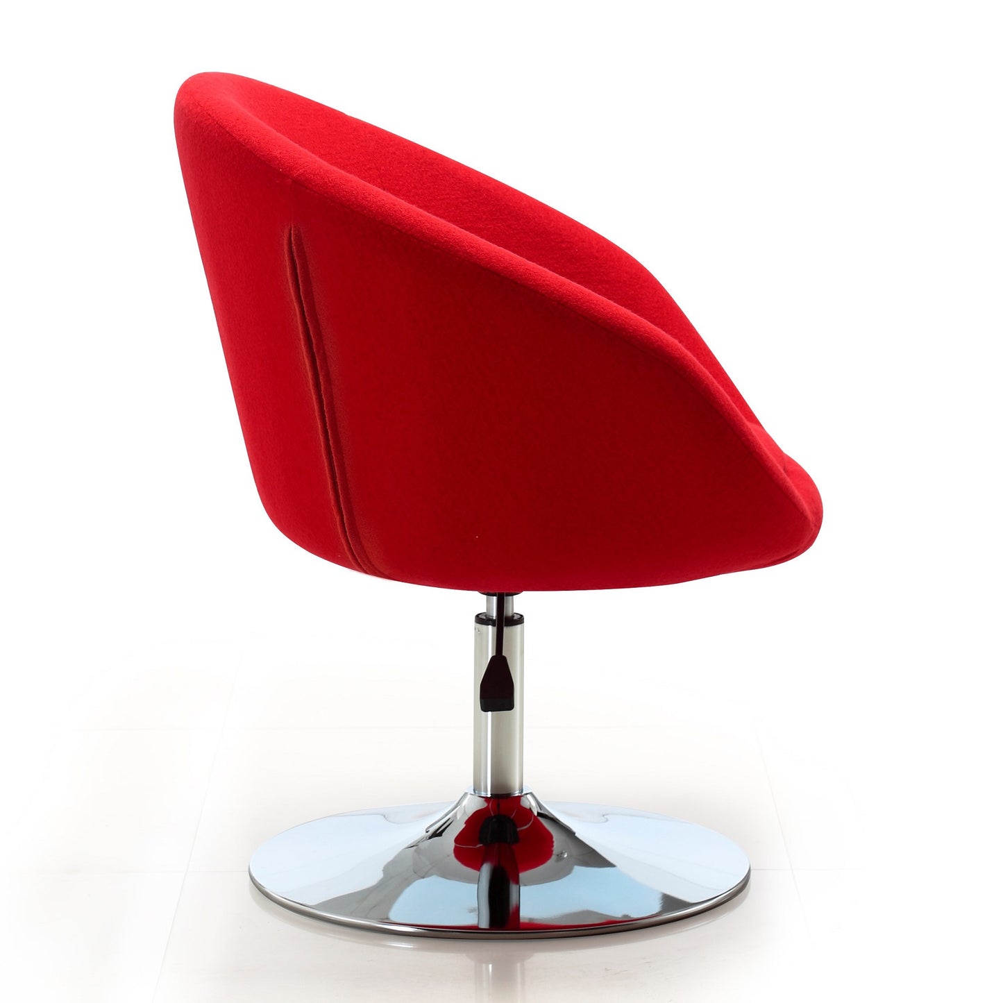 Red Metal Swivel Accent Chair - 26" Living Room Chair
