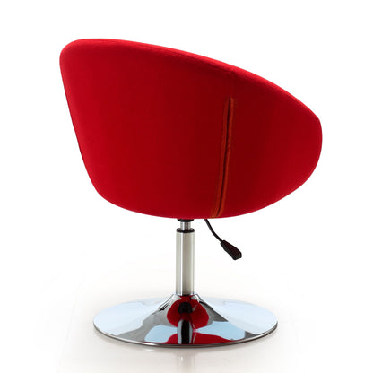 Red Metal Swivel Accent Chair - 26" Living Room Chair