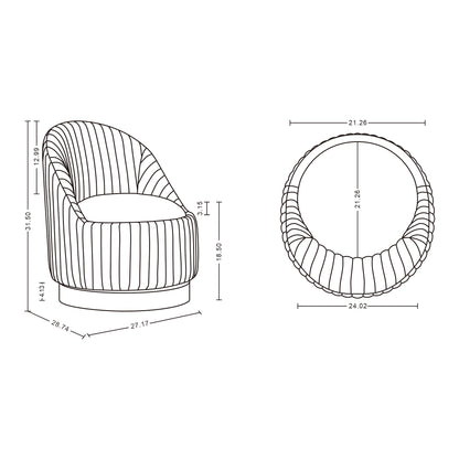 Cream Swivel Lounge Chair - Modern Comfort & Style